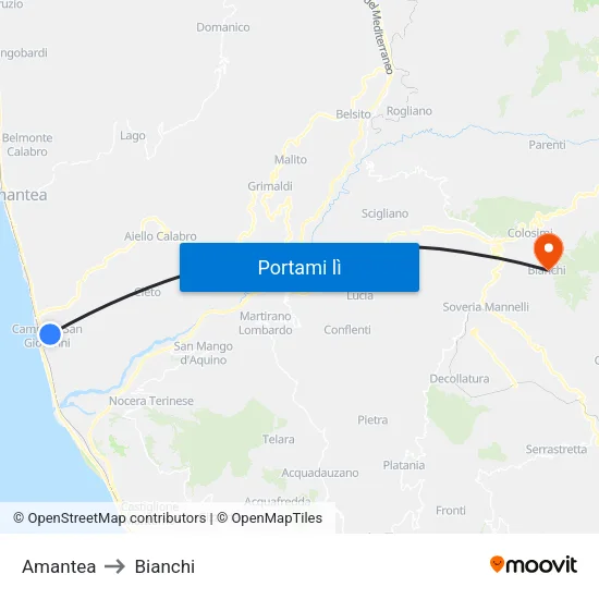 Amantea to Bianchi map