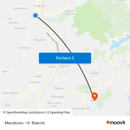 Mendicino to Bianchi map