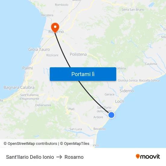 Sant'Ilario Dello Ionio to Rosarno map