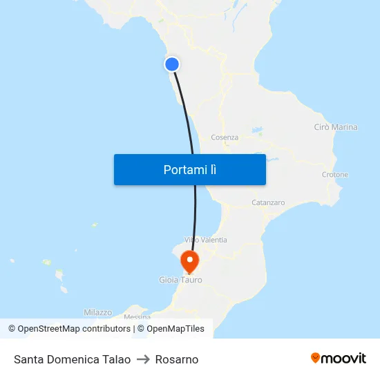 Santa Domenica Talao to Rosarno map
