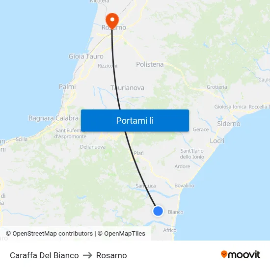 Caraffa Del Bianco to Rosarno map