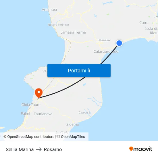 Sellia Marina to Rosarno map