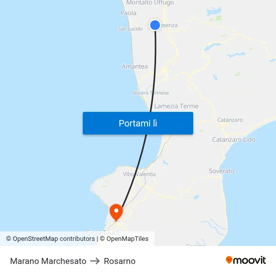 Marano Marchesato to Rosarno map