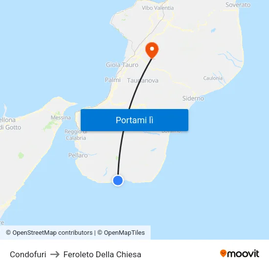 Condofuri to Feroleto Della Chiesa map