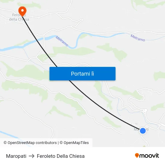 Maropati to Feroleto Della Chiesa map