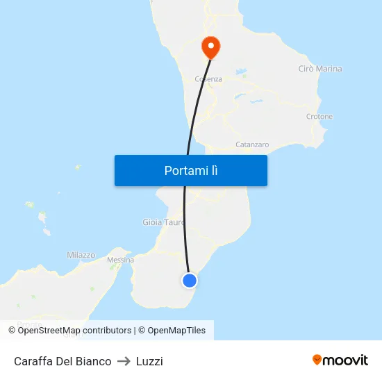 Caraffa Del Bianco to Luzzi map