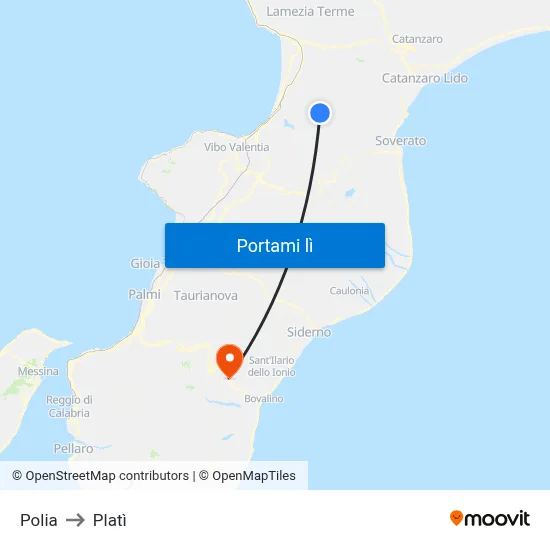 Polia to Platì map