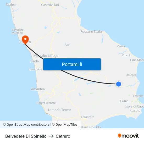 Belvedere Di Spinello to Cetraro map