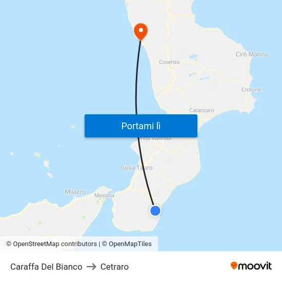 Caraffa Del Bianco to Cetraro map