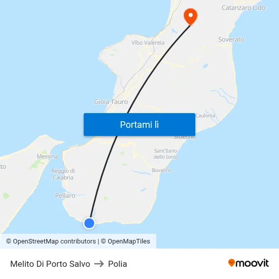 Melito Di Porto Salvo to Polia map