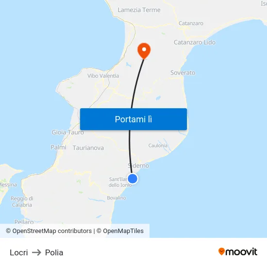 Locri to Polia map