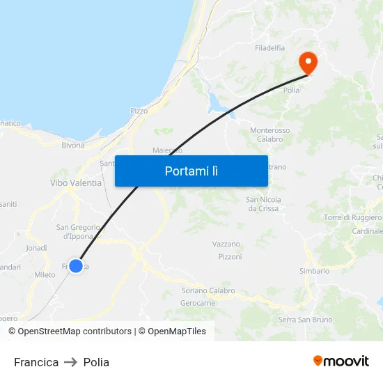 Francica to Polia map
