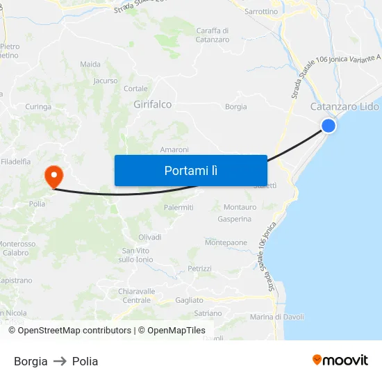 Borgia to Polia map