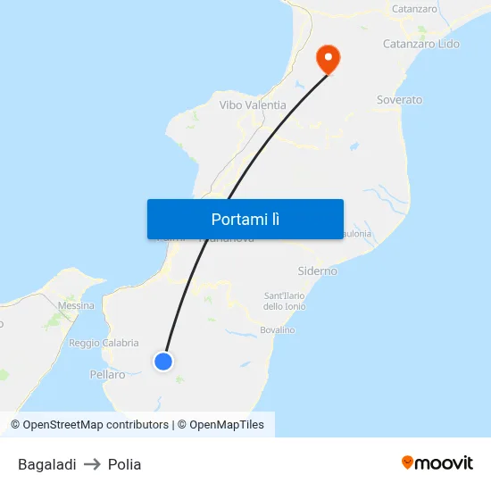 Bagaladi to Polia map