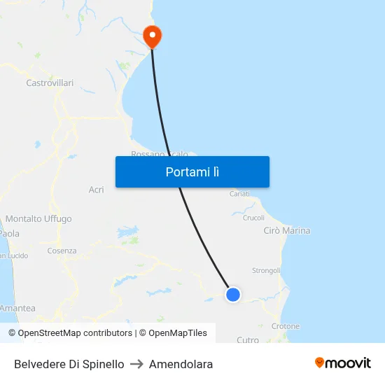 Belvedere Di Spinello to Amendolara map