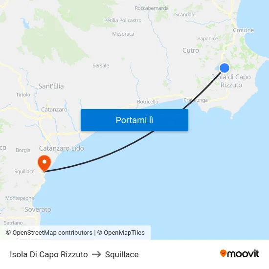 Isola Di Capo Rizzuto to Squillace map