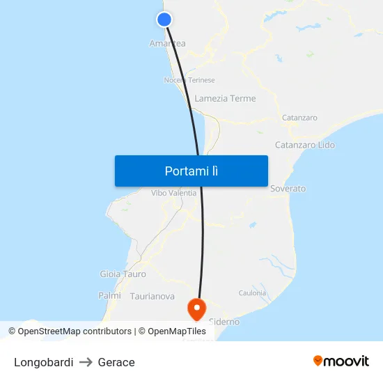 Longobardi to Gerace map