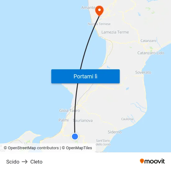 Scido to Cleto map