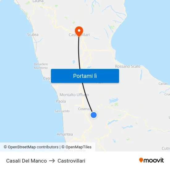 Casali Del Manco to Castrovillari map