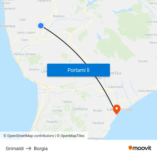 Grimaldi to Borgia map