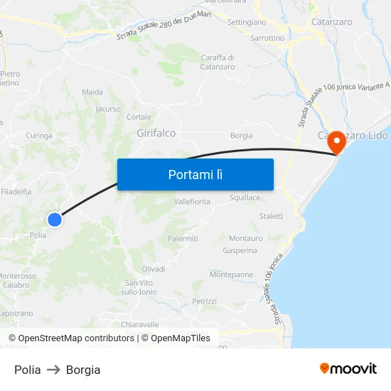Polia to Borgia map