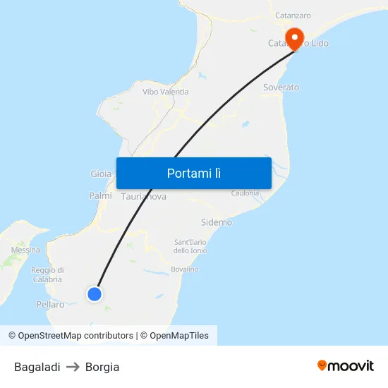 Bagaladi to Borgia map