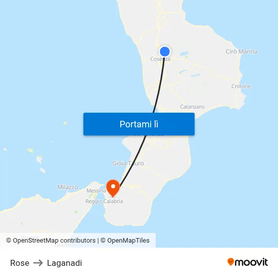 Rose to Laganadi map