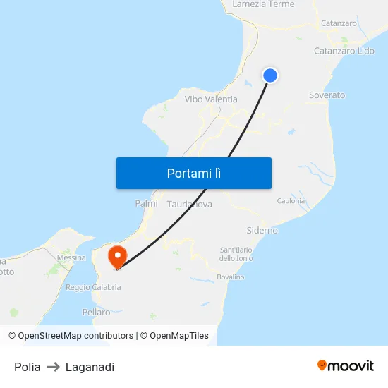 Polia to Laganadi map
