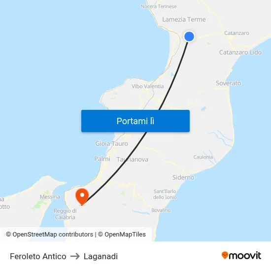 Feroleto Antico to Laganadi map