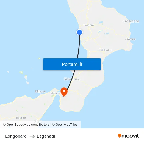 Longobardi to Laganadi map