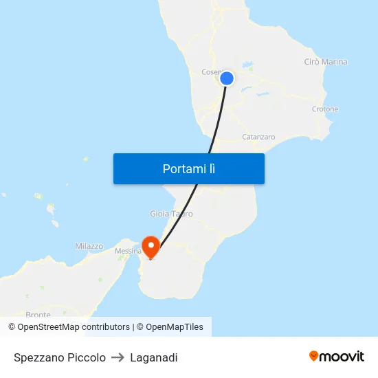 Spezzano Piccolo to Laganadi map