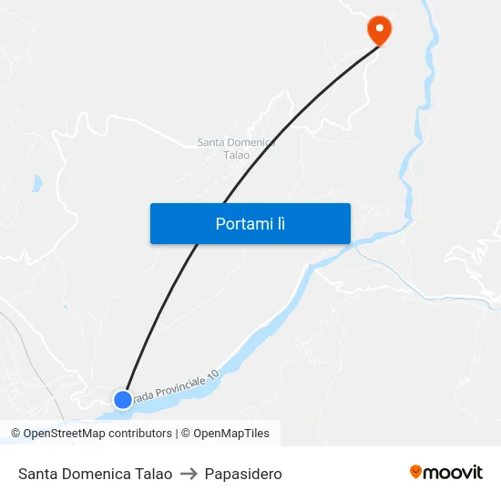 Santa Domenica Talao to Papasidero map