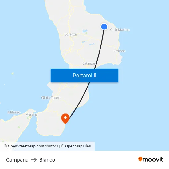 Campana to Bianco map
