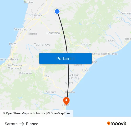 Serrata to Bianco map