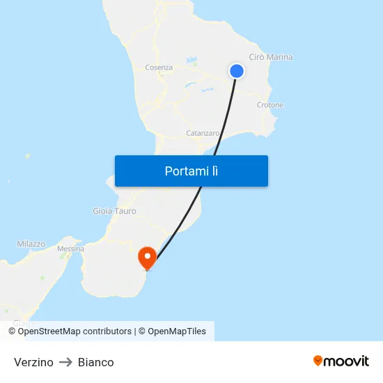 Verzino to Bianco map