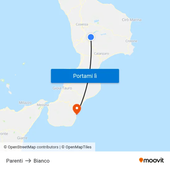 Parenti to Bianco map