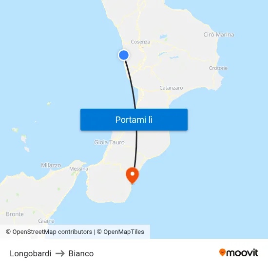 Longobardi to Bianco map