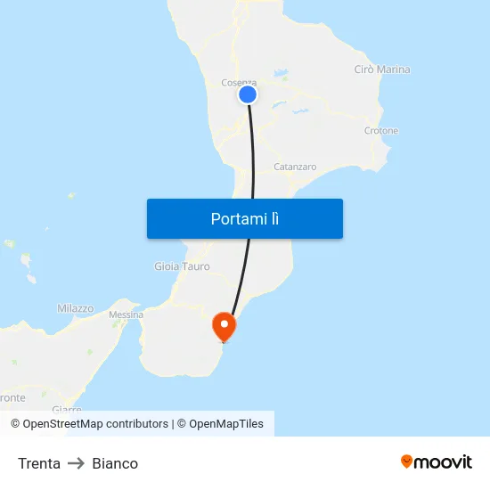 Trenta to Bianco map