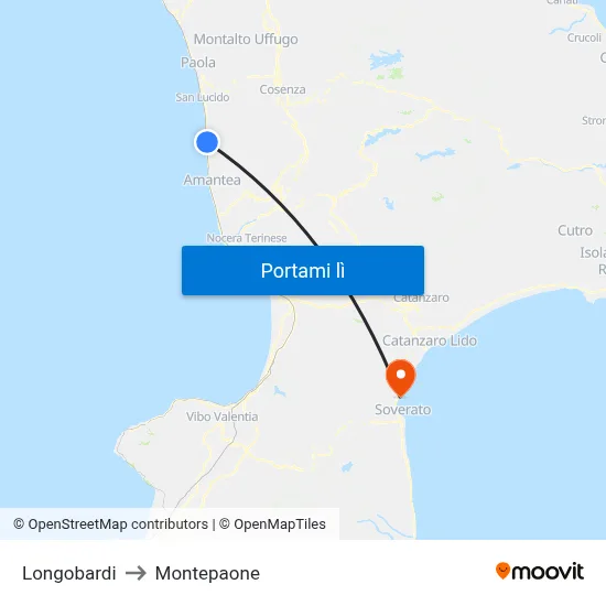 Longobardi to Montepaone map