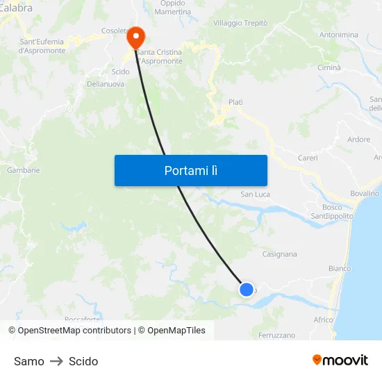 Samo to Scido map