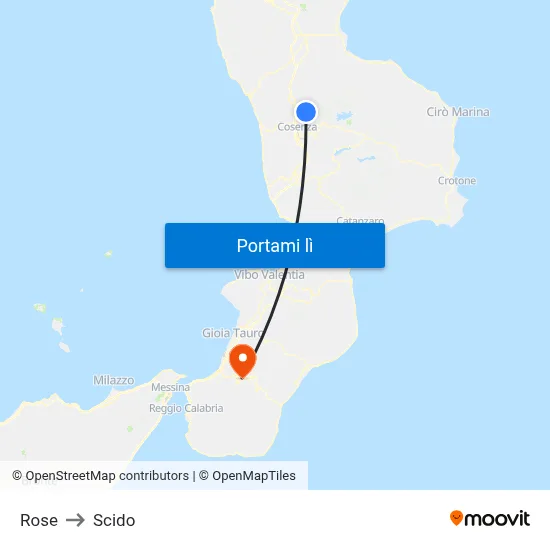 Rose to Scido map