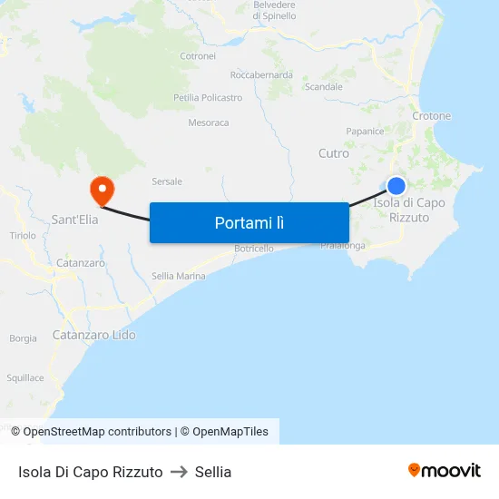 Isola Di Capo Rizzuto to Sellia map