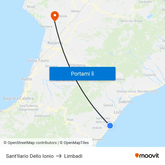 Sant'Ilario Dello Ionio to Limbadi map