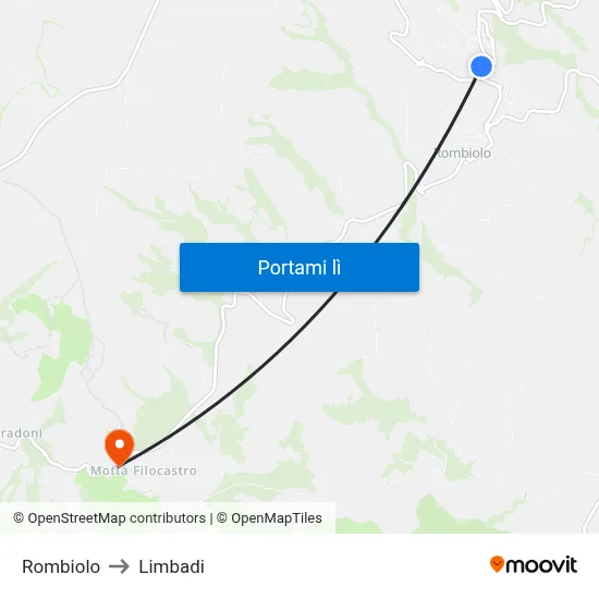 Rombiolo to Limbadi map