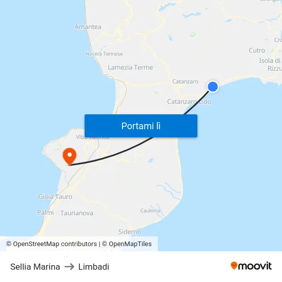 Sellia Marina to Limbadi map