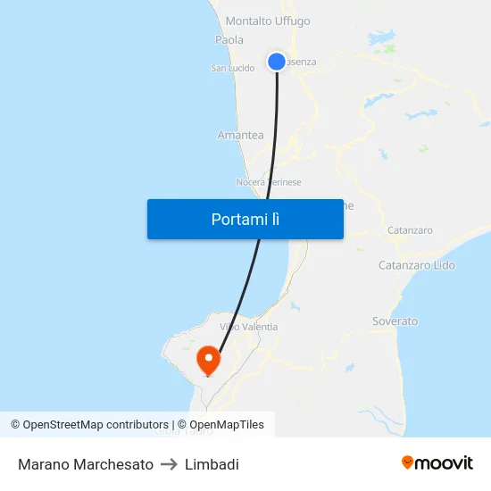 Marano Marchesato to Limbadi map