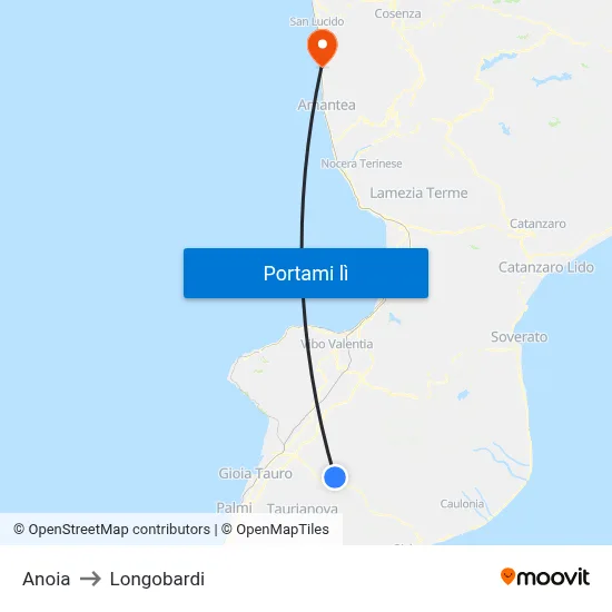 Anoia to Longobardi map