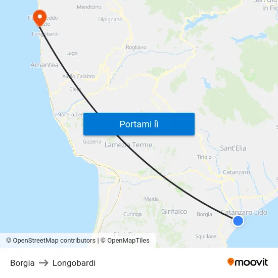 Borgia to Longobardi map