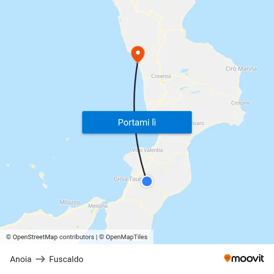 Anoia to Fuscaldo map