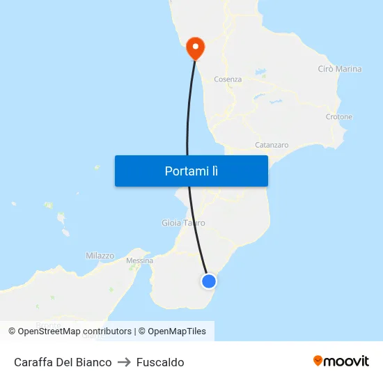 Caraffa Del Bianco to Fuscaldo map